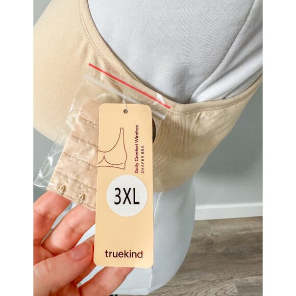 Truekind Daily Comfort Wirefree Bra in Beige - NWT! - Size 3X - Picture 6 of 8